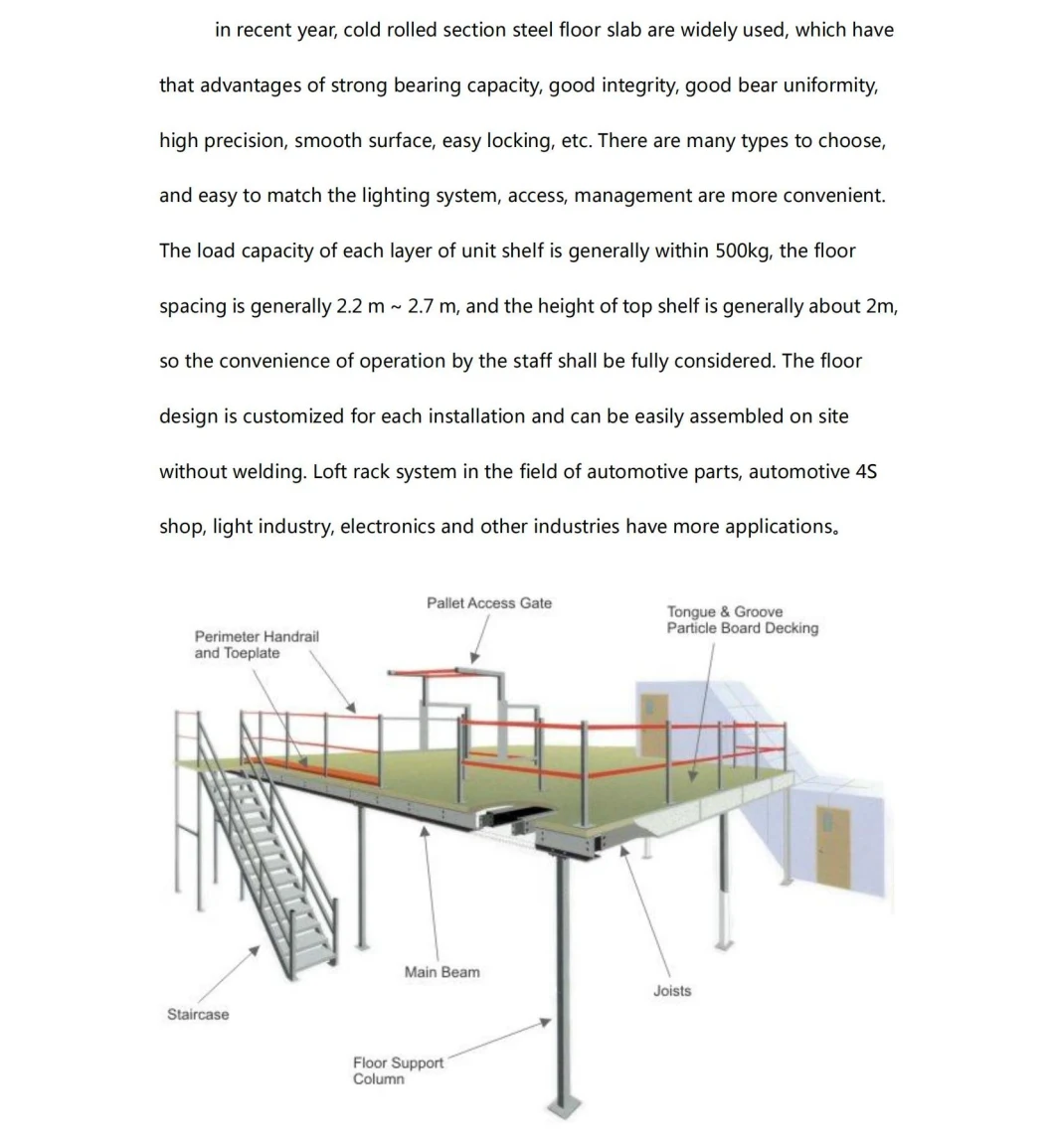 Warehouse Workshop Attic Platform Shelves Steel Platform