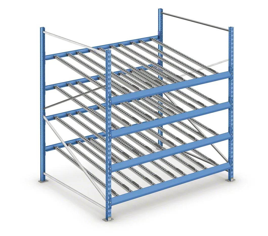 Jise Hot Sell Warehouse Roller Display with Wheels Carton Flow Rack.