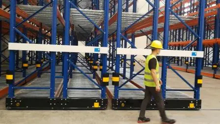 Scaffalature portapallet mobili ad alte prestazioni con azionamento a motore elettrico per magazzini e guida a pavimento